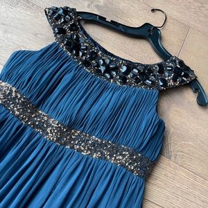 Aidan Mattox Silk Cocktail Dress Beaded & Sequin